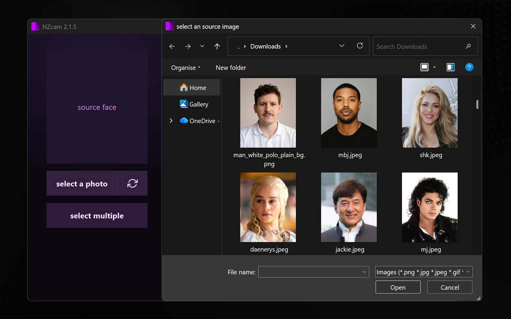 Load a face UI